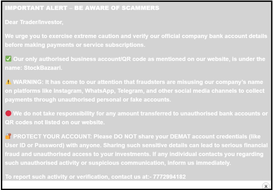 StockBazaari Major Red Flags