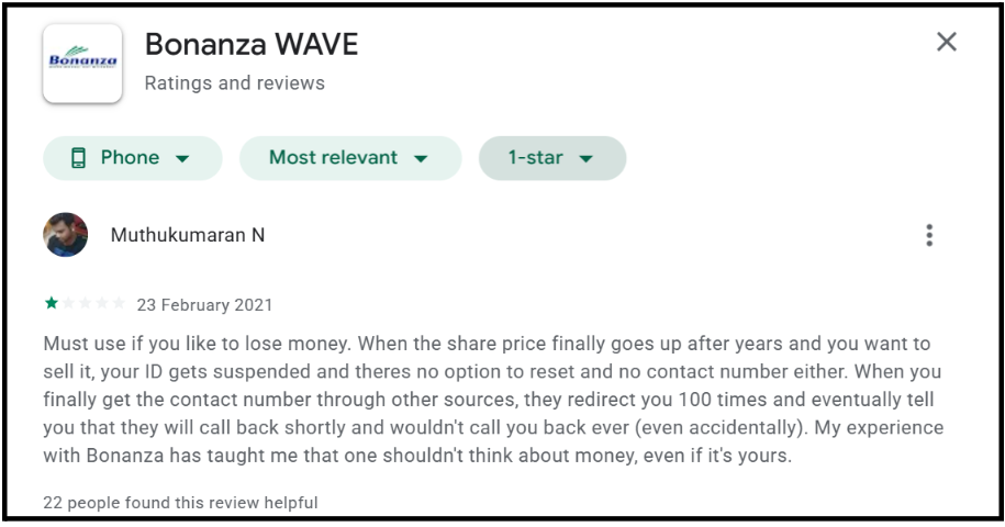 Bonanza Portfolio User Reviews