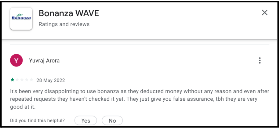 Bonanza Portfolio User Reviews