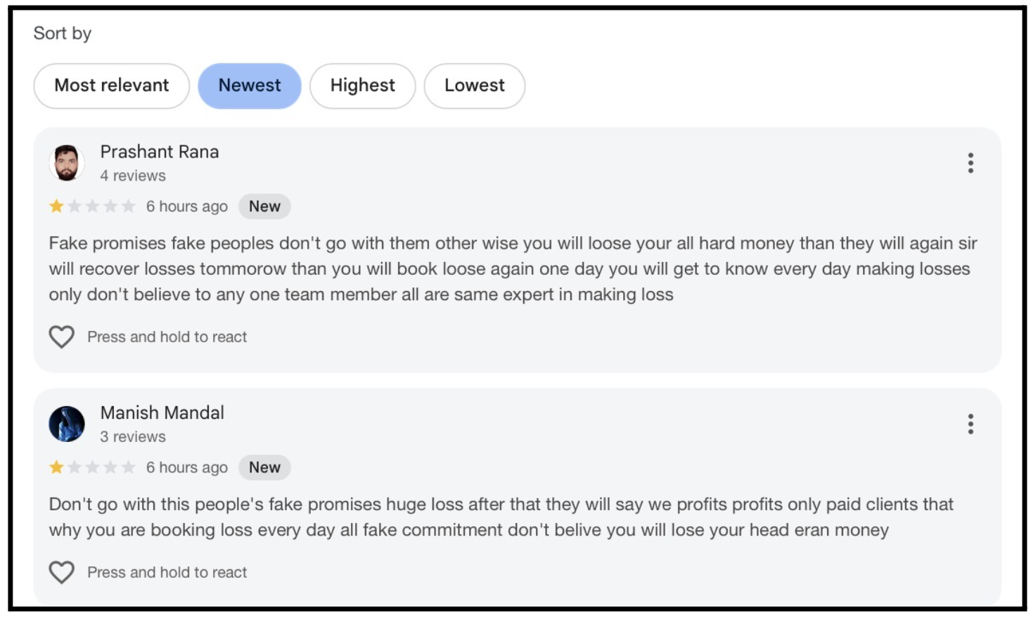 reddito capital complaints