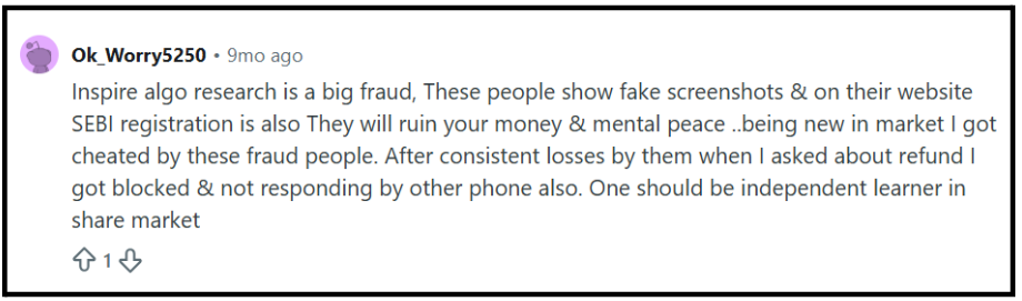 Inspire Algo Research reviews