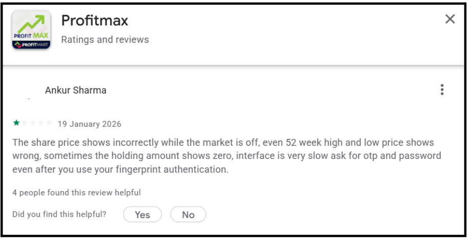 Profitmart Securities User Reviews