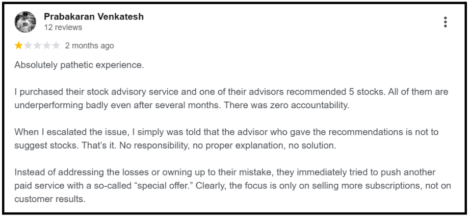 Equentis User Complaints