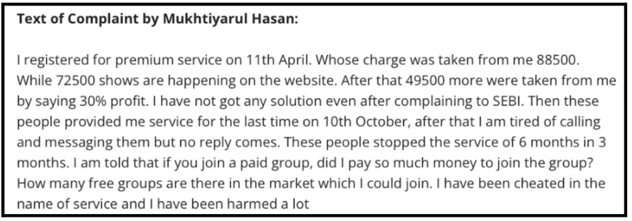 Six-Month Service Stopped in Three Months