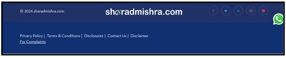 SEBI Registration Number Not Displayed