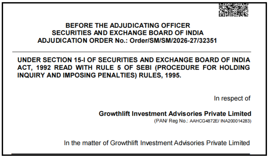 Growthlift Investment Advisories SEBI Order