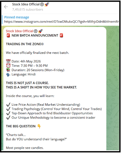 GTF’s Telegram Channel Post