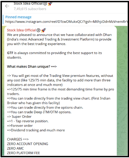 Get Together Finance Telegram Warning Sign