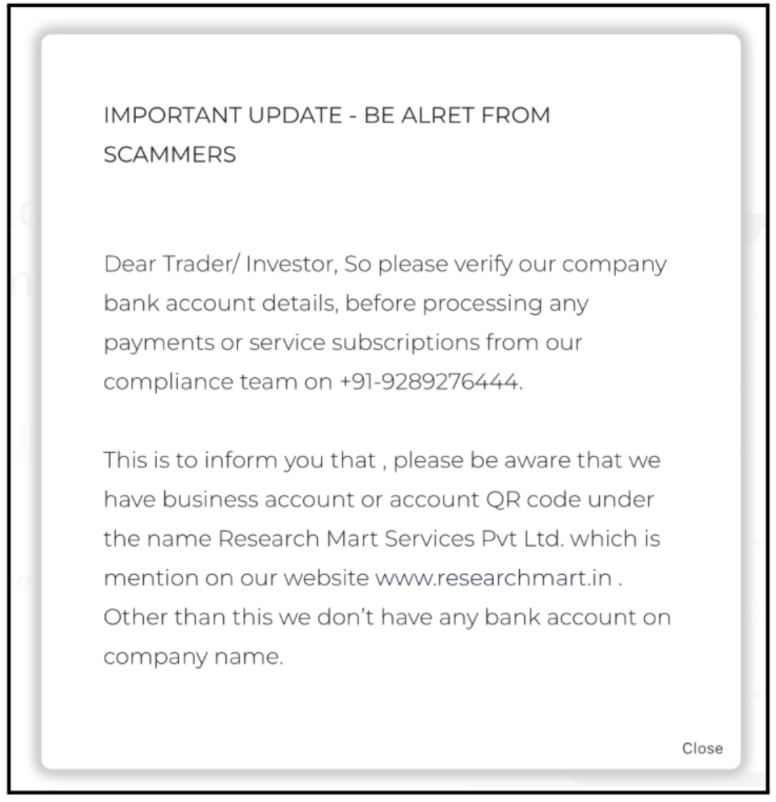 research mart scam