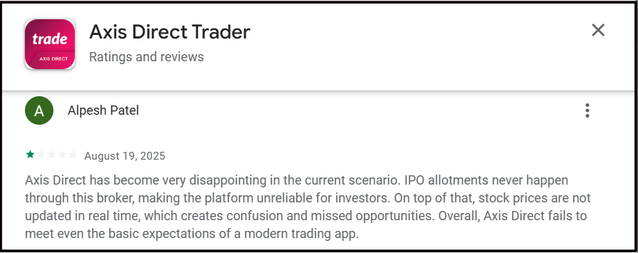 Axis Securities issues