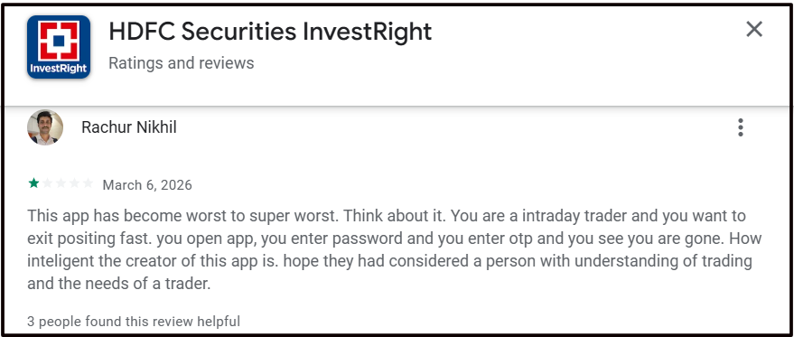 HDFC Securities User Reviews