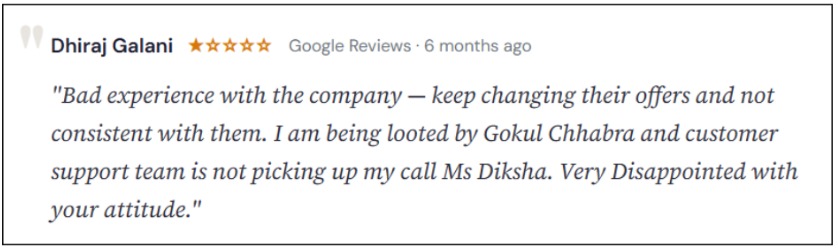 Gokul Chhabra user reviews