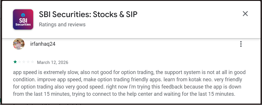 SBICAP Securities User Reviews