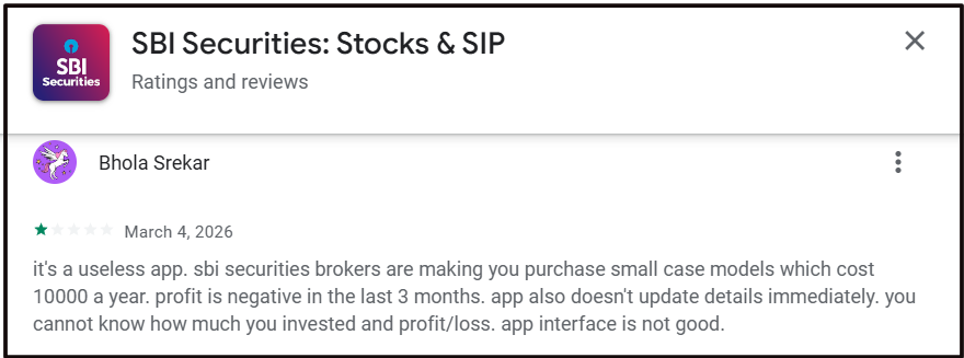 SBICAP Securities complaints