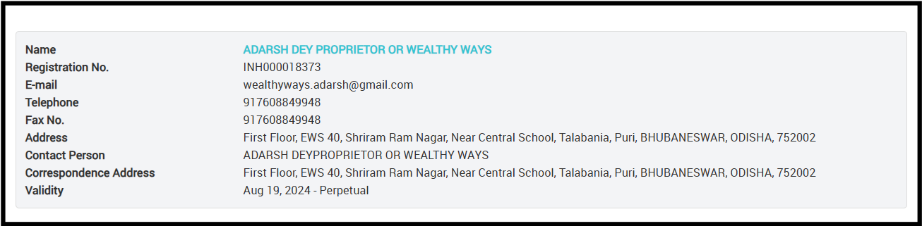 wealthy ways SEBI registration