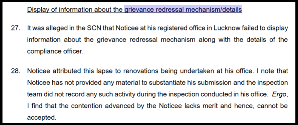 Amit Guruh Sachdeva sebi violations