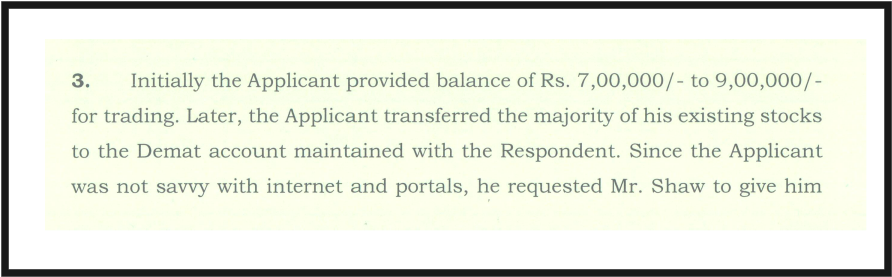 Arbitration case of kotak securities