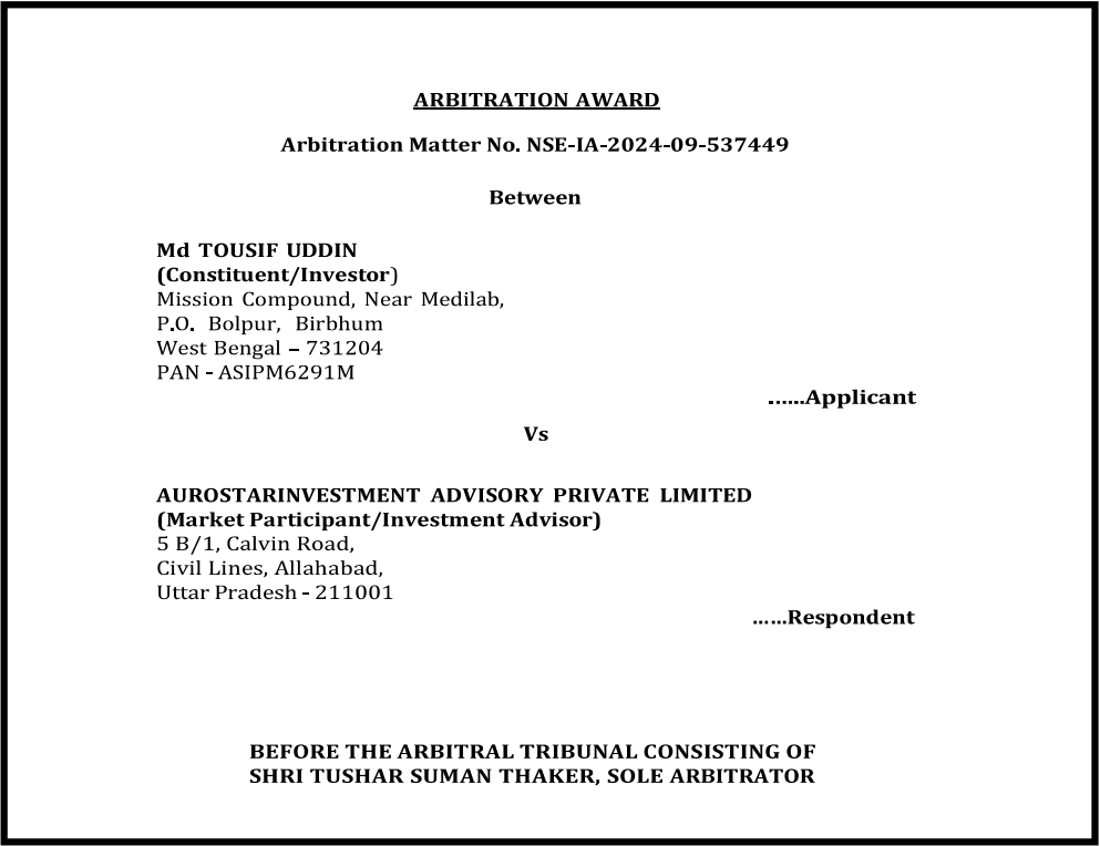 Autostar Arbitration case