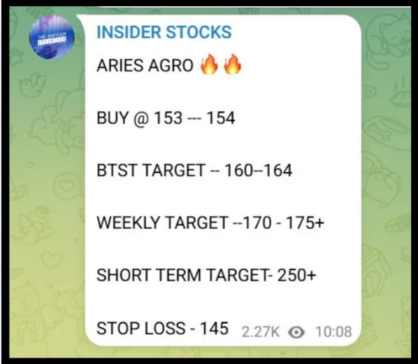 Insider Stocks telegram post