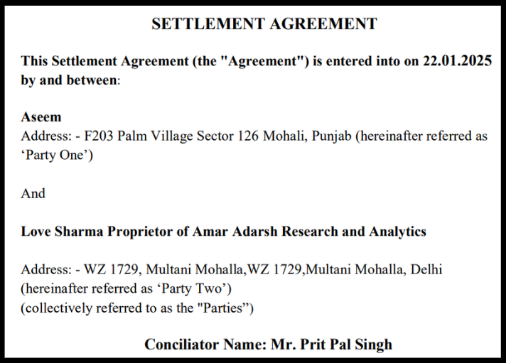 Love sharma arbitration