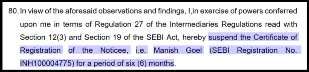 Manish Goel suspension