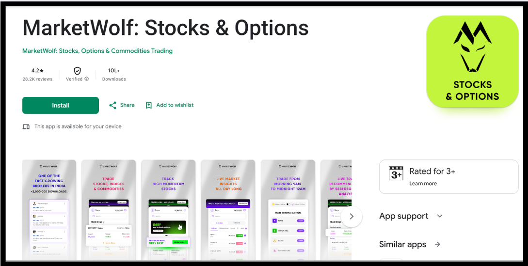 Marketwolf app details