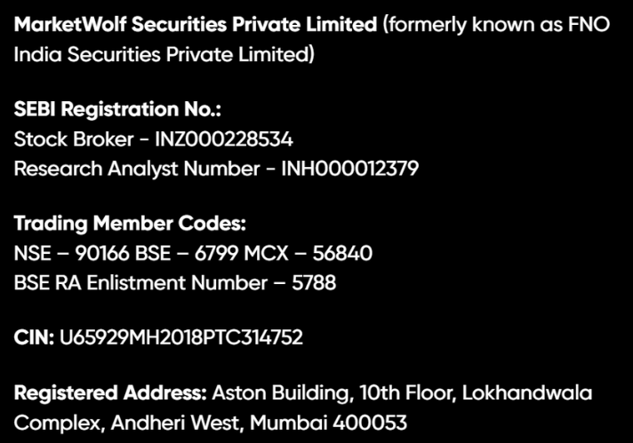 Marketwolf sebi details