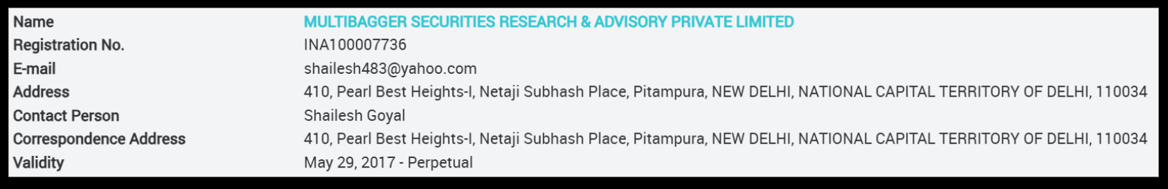 Multibagger Securities Research & Advisory