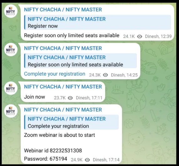 Nifty Chacha messages