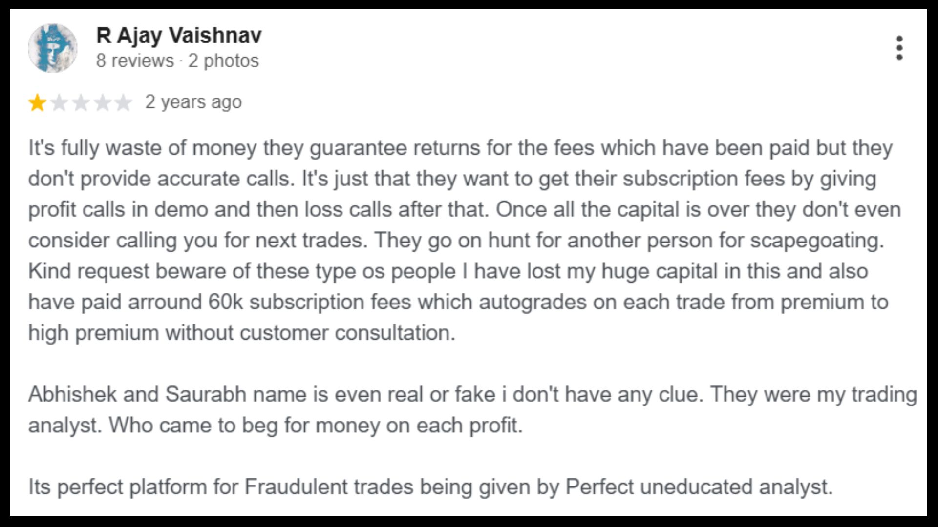 Nifty Pro google reviews