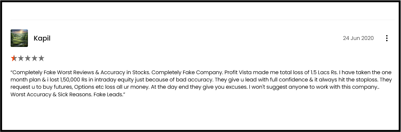 Profit Vista Complaints