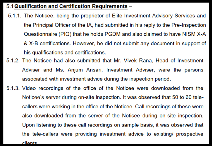 Rajiv Kumar Singh violation