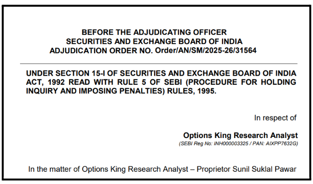 SEBI Took Action Against Options King