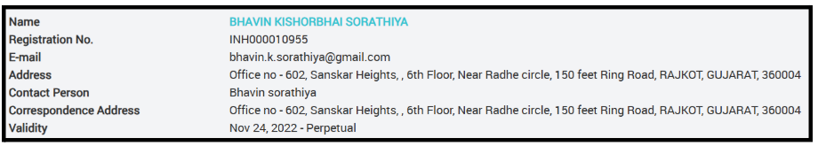 Perfect Research SEBI Registration Details