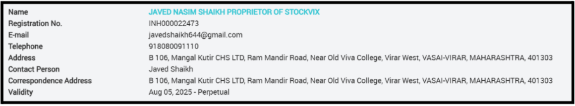StockVix SEBI Registered