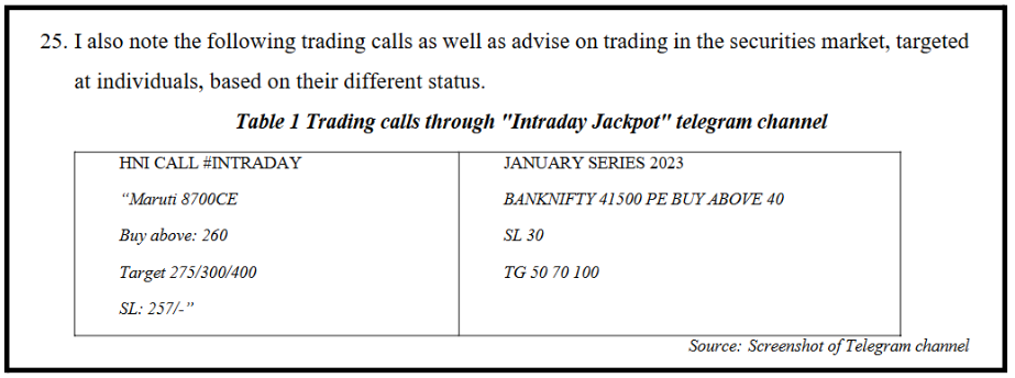 telegram channel banned by sebi