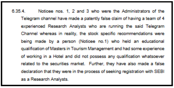 Common Violations by Telegram Stock Tip Channels