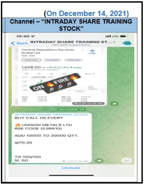  Violations by Telegram Stock Tip Channels