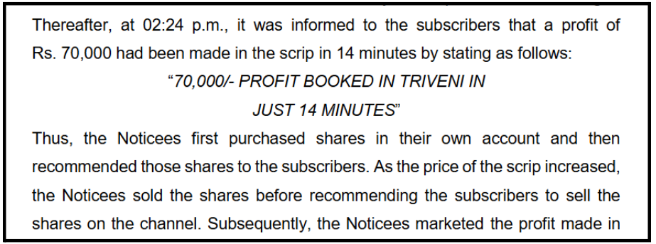 Violations by Telegram Stock Tip Channels