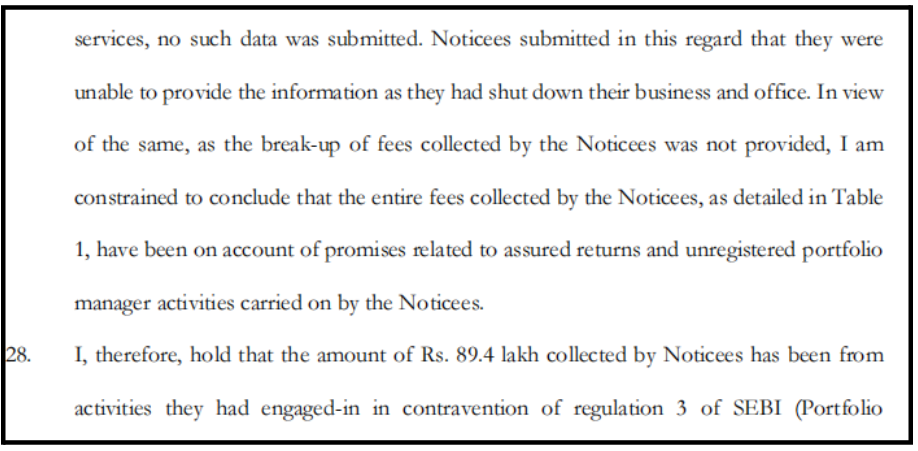 Accepting Funds and Operating Without Proper Client Consent