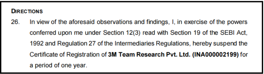 3M Team penalty