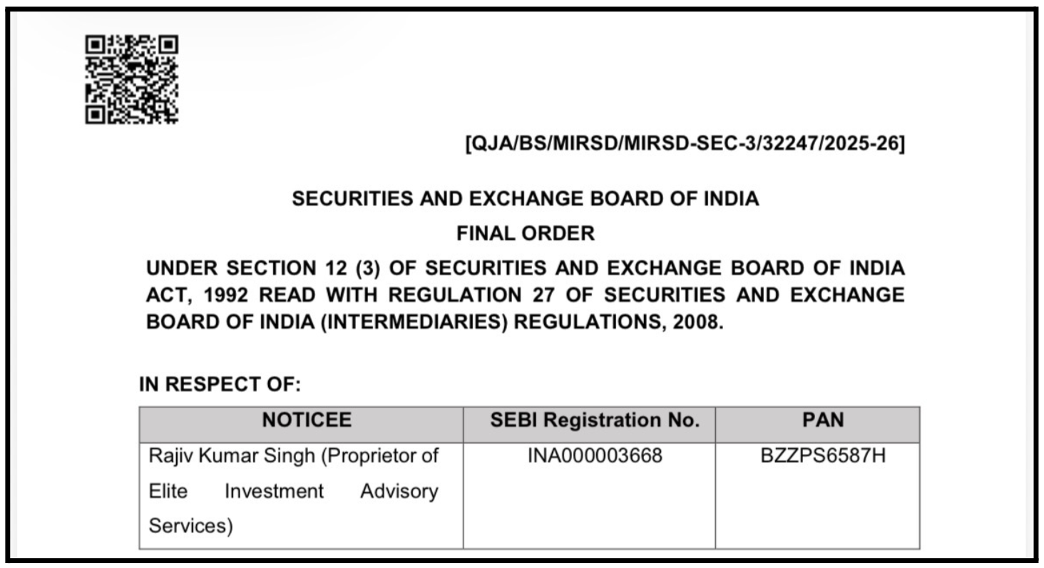 elite investment advisor order