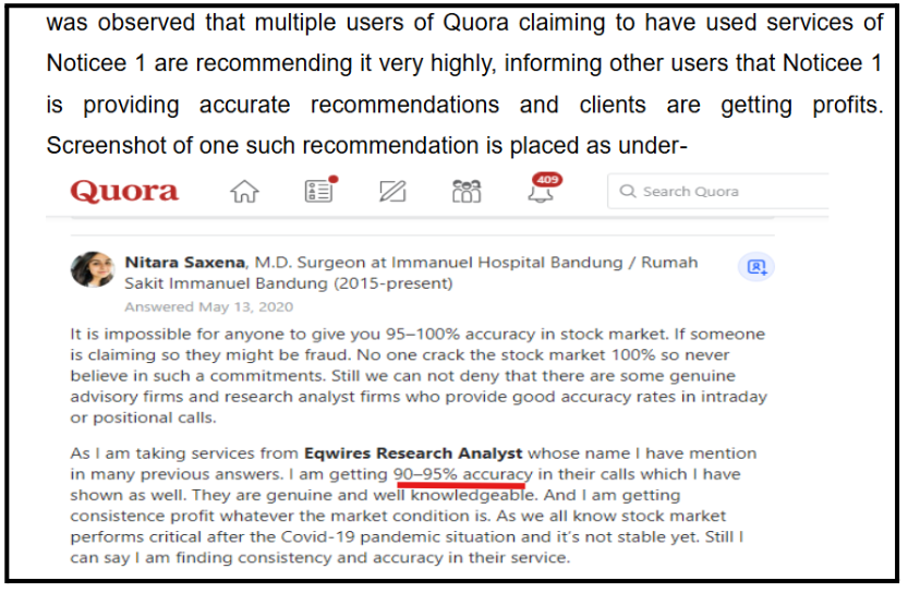 Eqwires reserach violations