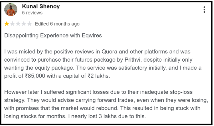 Eqwires Research Analyst user issues
