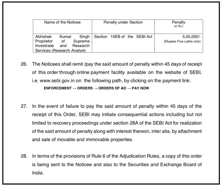 SEBI Action Against Supreme Investrade for Guaranteed Returns 