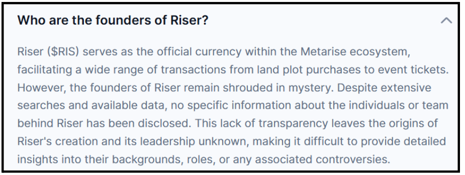 Riser coin founder