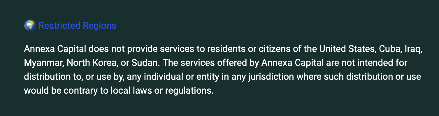 annexa capital banned 