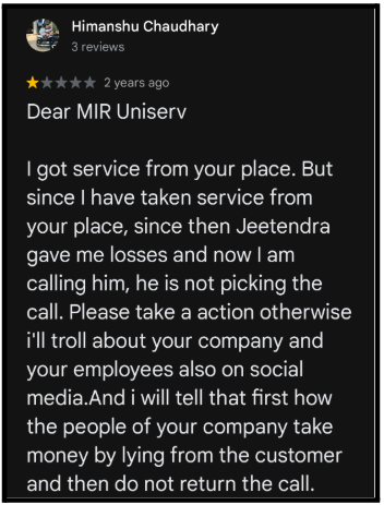 Mir Uniserv Reviews