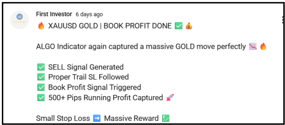First Investor Trade red flag