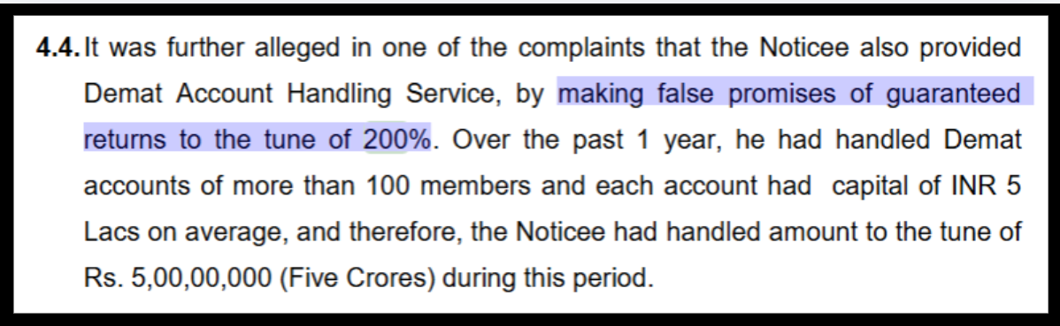 Siddhant Suresh Chandan violations